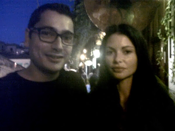 Veronika outside La Bodega Restaurant (Ibiza) - Oct, 13, 2012