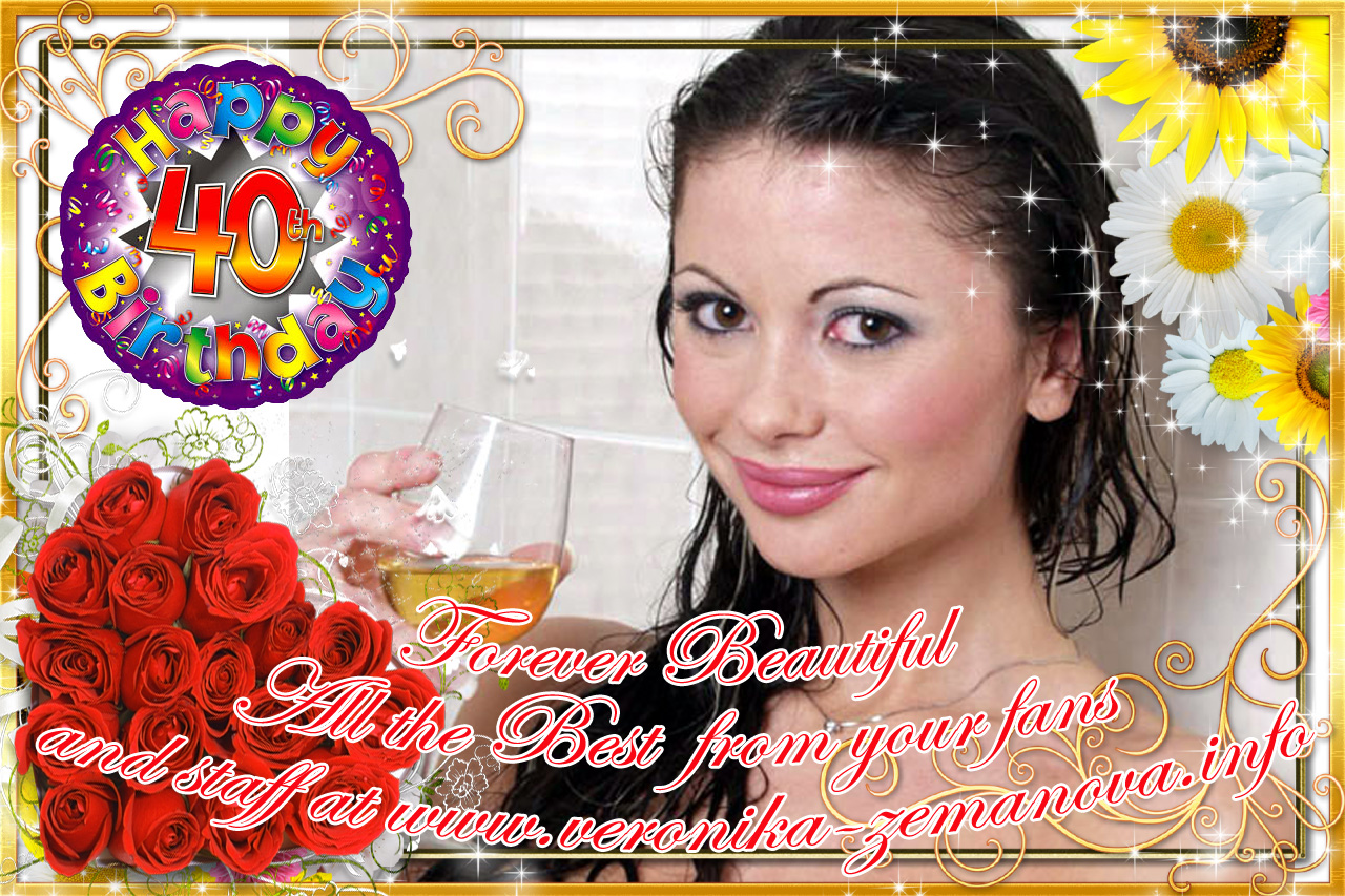 Veronika 40th Birthday Card